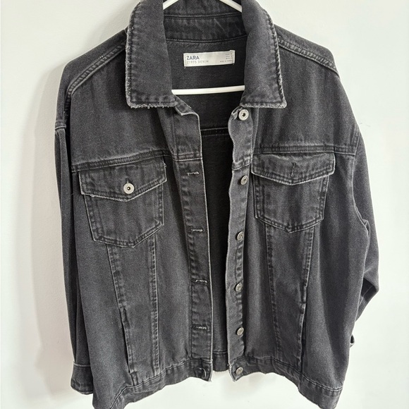 Zara Jackets & Blazers - Zara Charcoal Denim Jacket